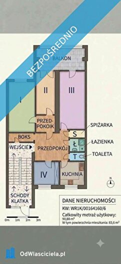 Mieszkanie 4-pokojowe na sprzedaż, Wrocław – Nowowiejska