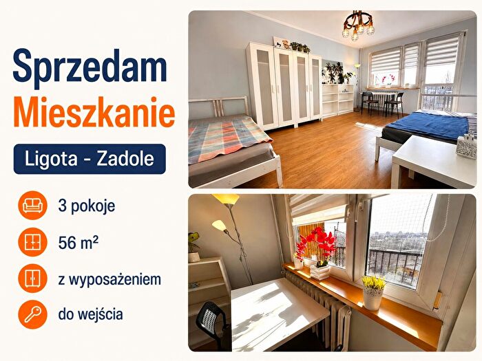 Mieszkanie 3-pokojowe na sprzedaż, Katowice