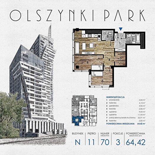 Mieszkanie 3-pokojowe na sprzedaż, Rzeszów – Szopena