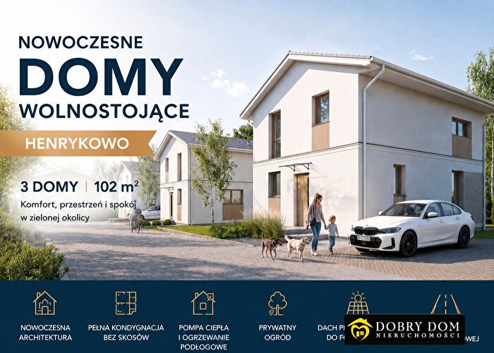 Dom 4-pokojowy na sprzedaż, Henrykowo