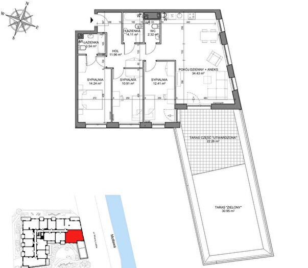 Mieszkanie 4-pokojowe na sprzedaż, Gdańsk – Wiosny Ludów /A.