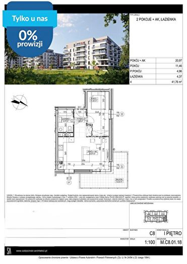 Mieszkanie 2-pokojowe na sprzedaż, Bydgoszcz – Fordońska