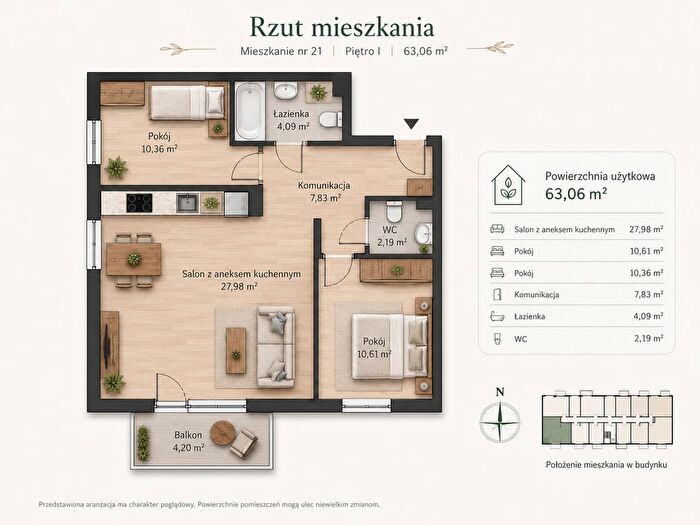 Mieszkanie 3-pokojowe na sprzedaż, wejherowski