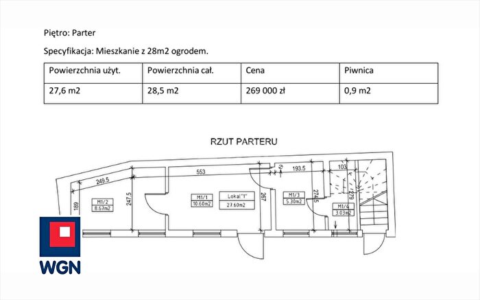 Mieszkanie 1-pokojowe na sprzedaż, Bydgoszcz – Podgórna