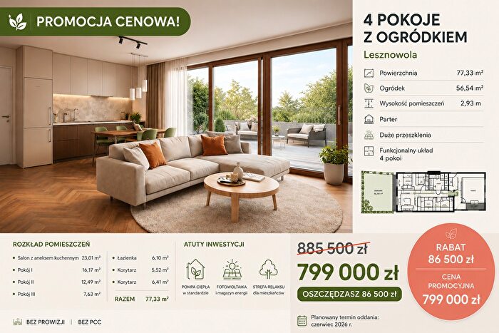 Mieszkanie 4-pokojowe na sprzedaż, Lesznowola