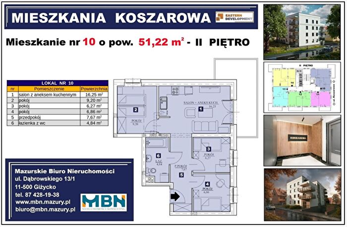 Mieszkanie 4-pokojowe na sprzedaż, Giżycko