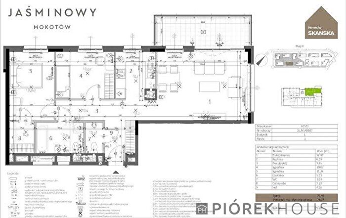 Mieszkanie 3-pokojowe na sprzedaż, Warszawa – Dzikich Jabłoni