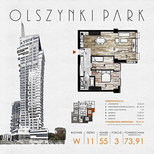 Mieszkanie 3-pokojowe na sprzedaż, Rzeszów – Szopena