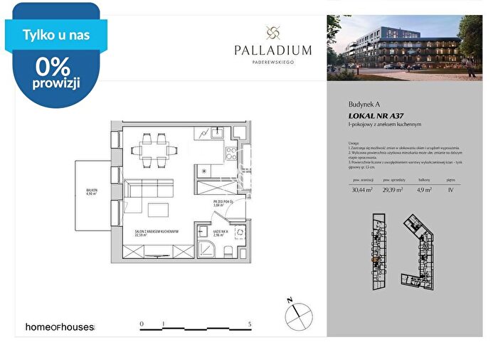 Mieszkanie 1-pokojowe na sprzedaż, Bydgoszcz – Ignacego Paderewskiego
