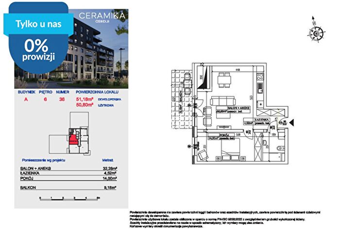 Mieszkanie 2-pokojowe na sprzedaż, Bydgoszcz – Ceramiczna