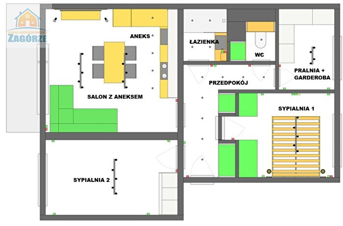Mieszkanie 3-pokojowe na sprzedaż, Sosnowiec