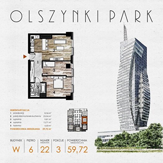 Mieszkanie 3-pokojowe na sprzedaż, Rzeszów – Szopena