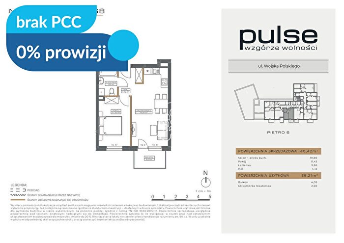 Mieszkanie 2-pokojowe na sprzedaż, Bydgoszcz – Wojska Polskiego