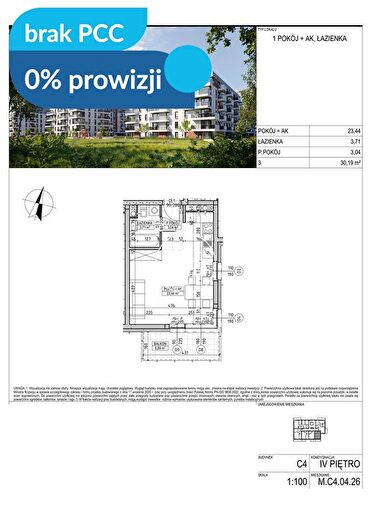 Mieszkanie 1-pokojowe na sprzedaż, Bydgoszcz – Fordońska