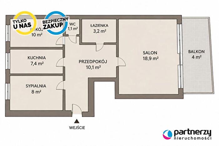 Mieszkanie 3-pokojowe na sprzedaż, Gdańsk – Startowa