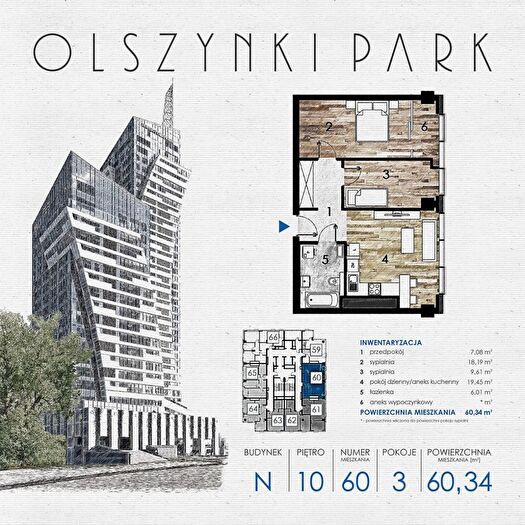 Mieszkanie 3-pokojowe na sprzedaż, Rzeszów – Szopena