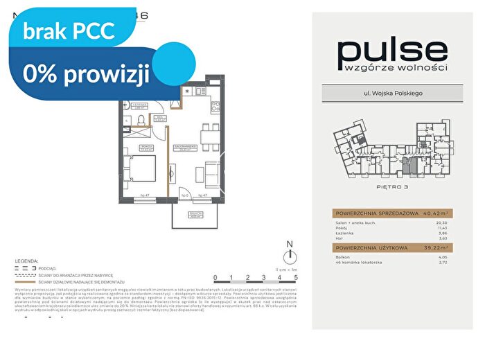Mieszkanie 2-pokojowe na sprzedaż, Bydgoszcz – Wojska Polskiego