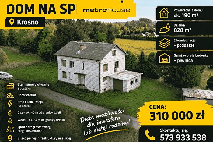 Dom 9-pokojowy na sprzedaż, Krosno