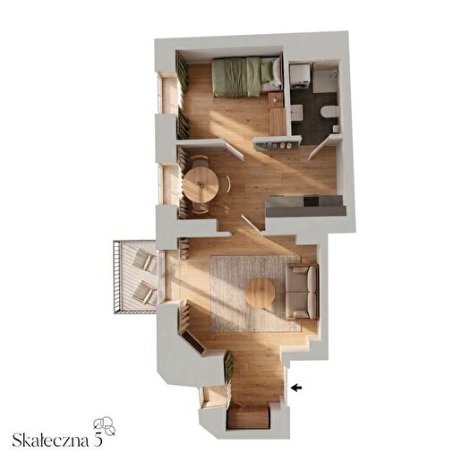 Mieszkanie 1-pokojowe na sprzedaż, Kraków – Skałeczna /