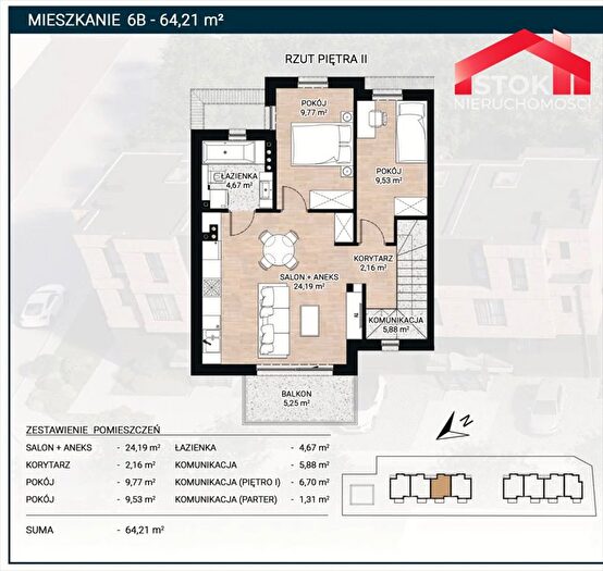 Mieszkanie 3-pokojowe na sprzedaż, Białystok – Mickiewicza