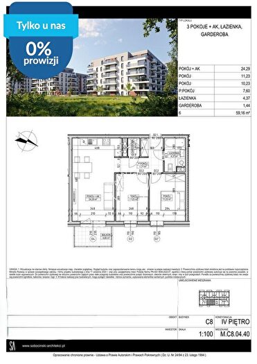 Mieszkanie 3-pokojowe na sprzedaż, Bydgoszcz – Fordońska