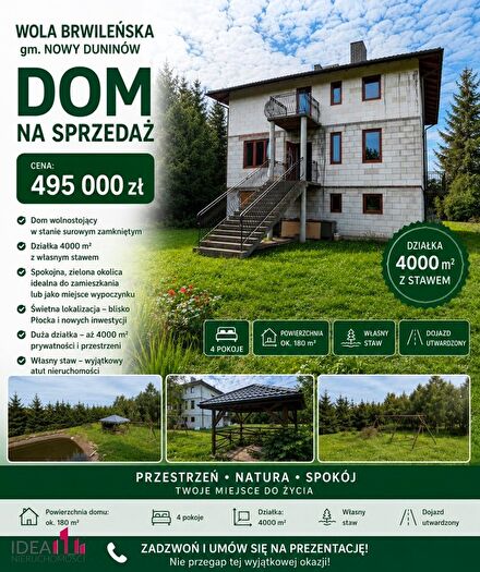 Dom 4-pokojowy na sprzedaż, płocki