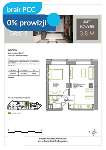 Mieszkanie 2-pokojowe na sprzedaż, Bydgoszcz – Pomorska