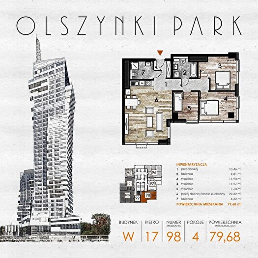 Mieszkanie 4-pokojowe na sprzedaż, Rzeszów – Szopena