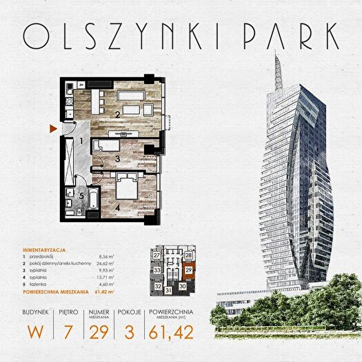 Mieszkanie 3-pokojowe na sprzedaż, Rzeszów – Szopena