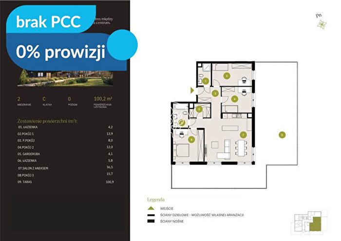 Mieszkanie 4-pokojowe na sprzedaż, Bydgoszcz – Mińska