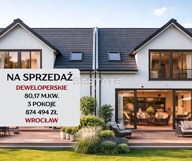 Dom 3-pokojowy na sprzedaż, Wrocław
