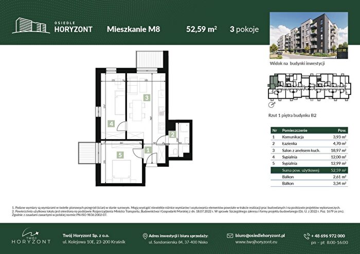 Mieszkanie 3-pokojowe na sprzedaż, Nisko
