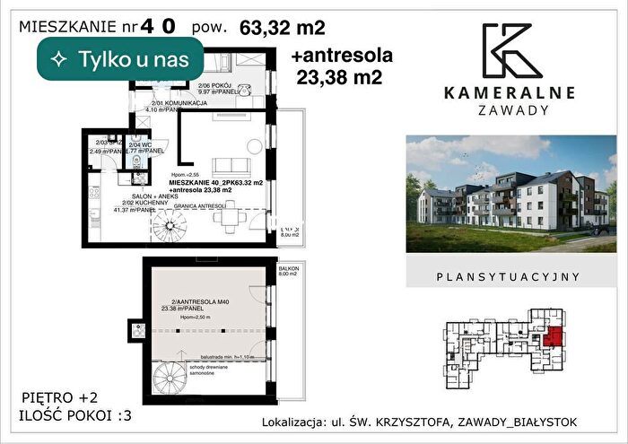Mieszkanie 3-pokojowe na sprzedaż, Białystok
