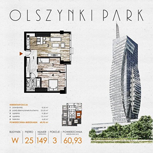 Mieszkanie 3-pokojowe na sprzedaż, Rzeszów – Szopena