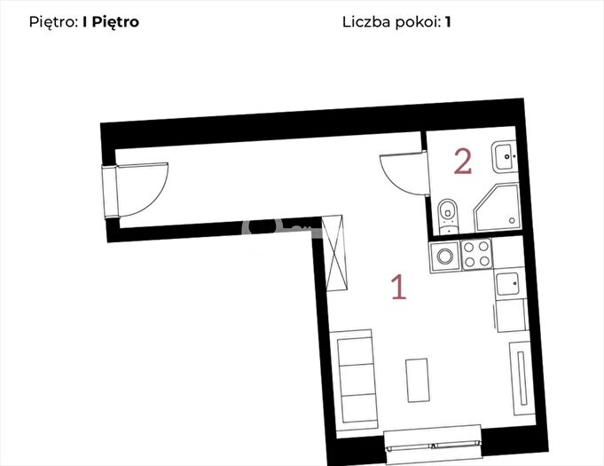 Mieszkanie 1-pokojowe na sprzedaż, Kraków – Dąbrowskiego