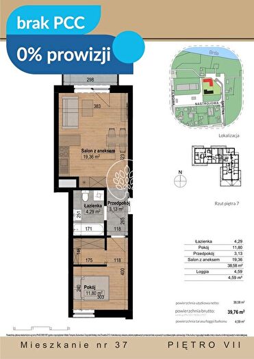 Mieszkanie 2-pokojowe na sprzedaż, Bydgoszcz – Nastrojowa