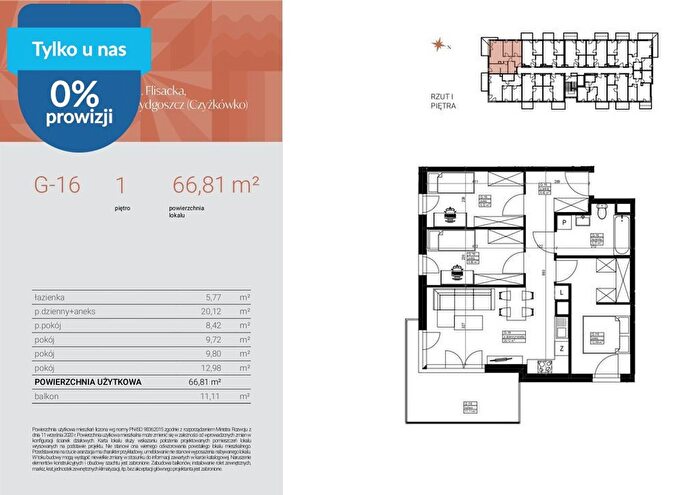Mieszkanie 3-pokojowe na sprzedaż, Bydgoszcz – Flisacka