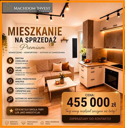Mieszkanie 3-pokojowe na sprzedaż, Brodnica
