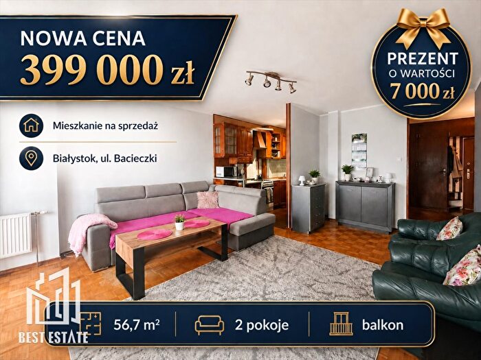 Mieszkanie 2-pokojowe na sprzedaż, Białystok