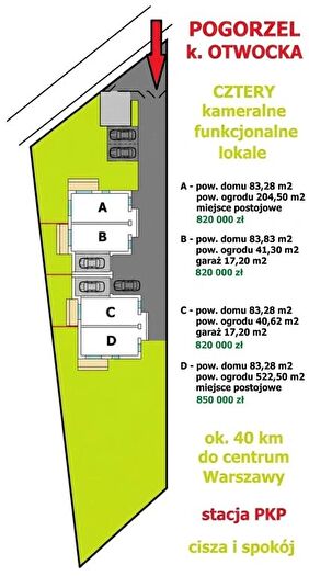 Dom 4-pokojowy na sprzedaż, Pogorzel