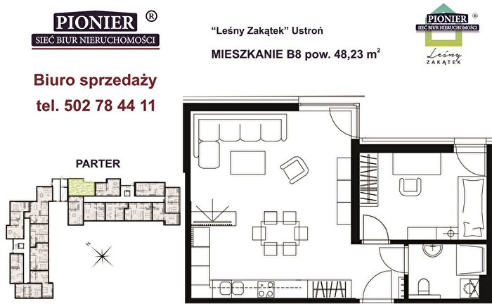 Mieszkanie 2-pokojowe na sprzedaż, Ustroń