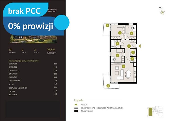 Mieszkanie 4-pokojowe na sprzedaż, Bydgoszcz – Mińska