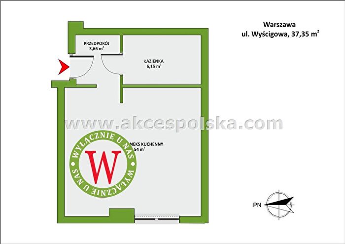 Mieszkanie 1-pokojowe na sprzedaż, Warszawa – Aleja Wyścigowa
