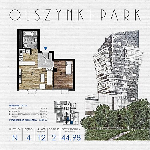 Mieszkanie 2-pokojowe na sprzedaż, Rzeszów – Szopena