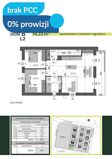 Mieszkanie 3-pokojowe na sprzedaż, Osielsko