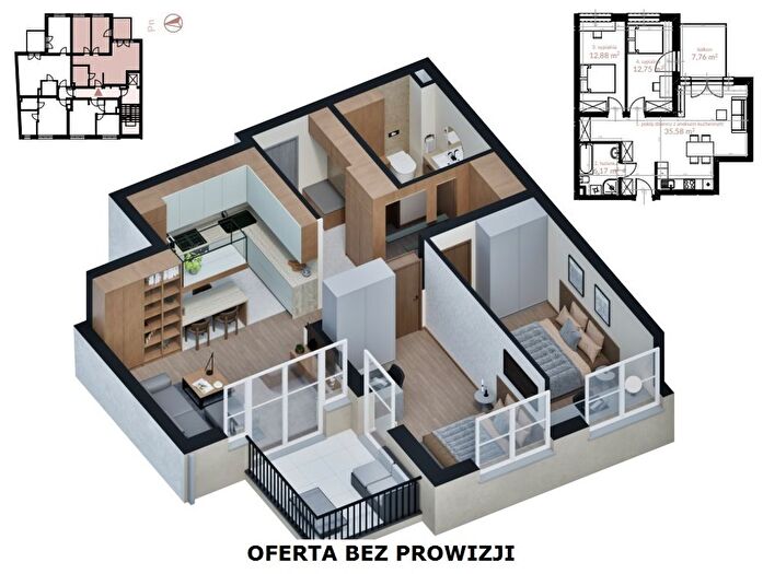 Mieszkanie 3-pokojowe na sprzedaż, Kraków – okolica Kijowskiej
