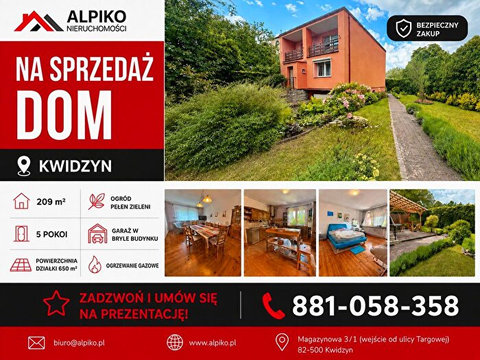 Dom 5-pokojowy na sprzedaż, Kwidzyn