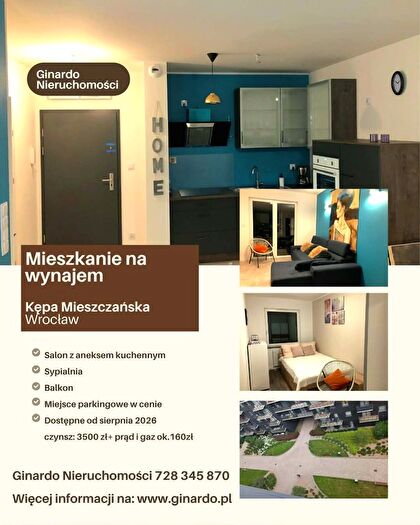 Mieszkanie 2-pokojowe do wynajęcia, Wrocław – Mieszczańska