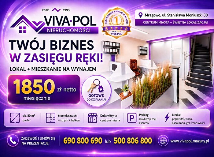 Mieszkanie 6-pokojowe do wynajęcia, Mrągowo