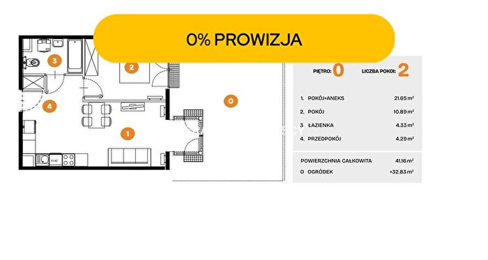 Mieszkanie 2-pokojowe na sprzedaż, Kraków – Na Błonie